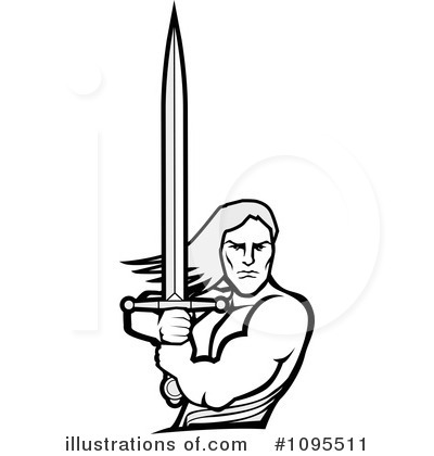Warrior Clipart 1095511 Illustration By Bestvector