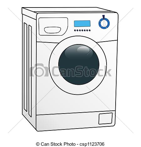 ... Washing machine - Color illustration of the washing machine.
