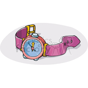 education cartoon back to school watch tell time clock 3:10 ou0027clock  accessory
