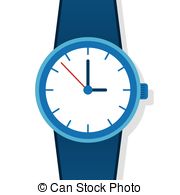 . ClipartLook.com Watch - Large blue watch face and strap