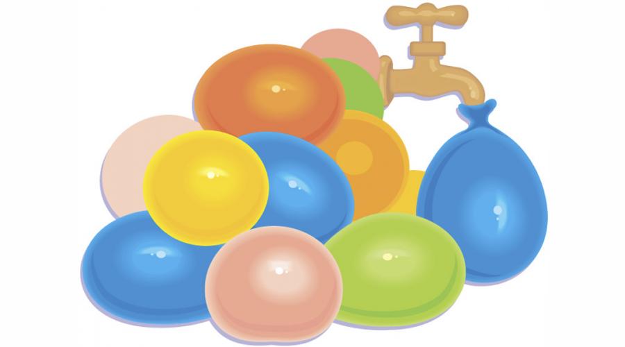 Water toys, Water balloons an