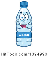 Cartoon Bottled Water Mascot #1394990
