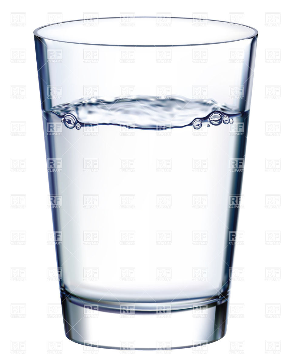 Glass with water isolated n w - Water Clipart