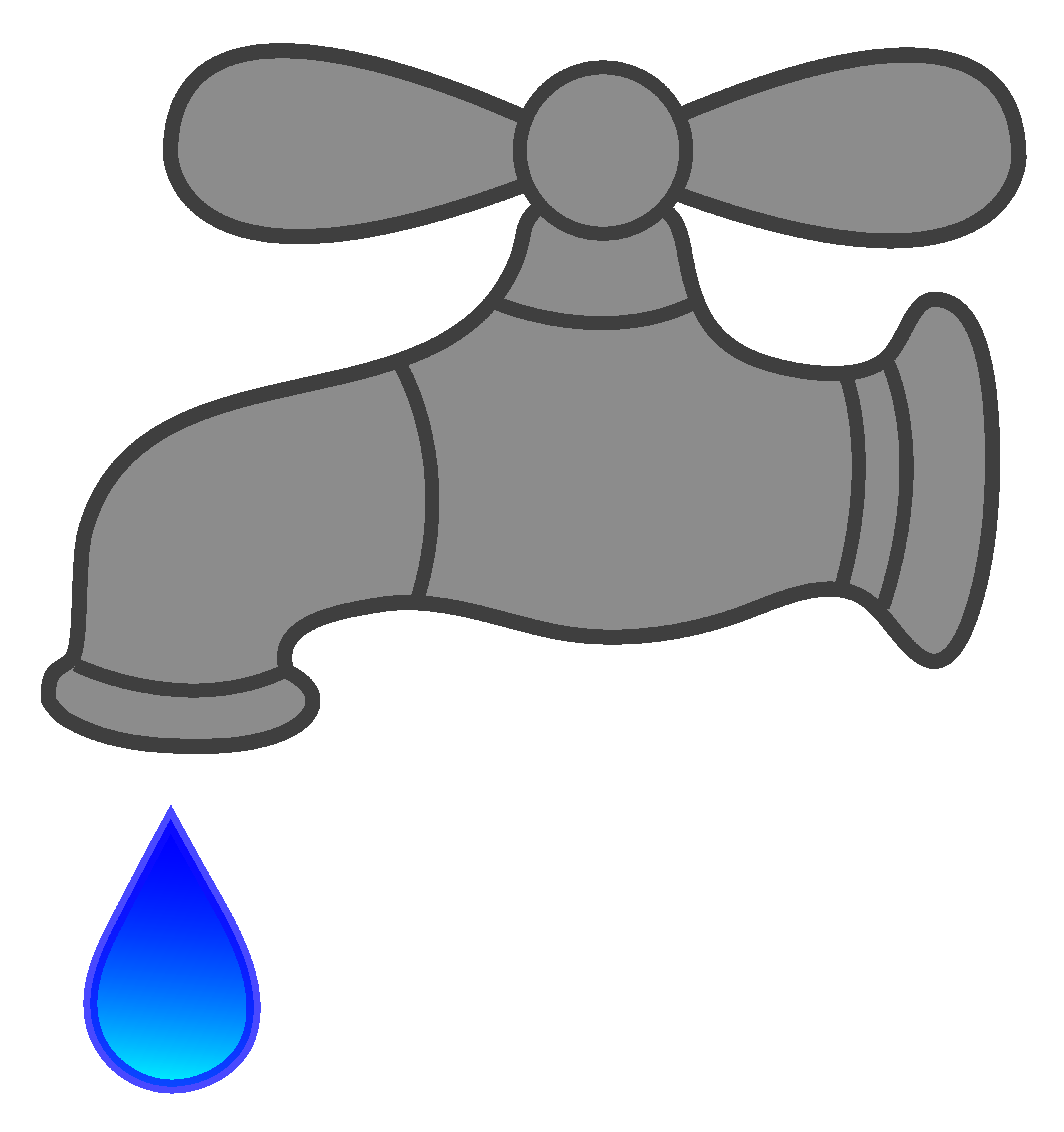 Running Water Faucet Clipart 