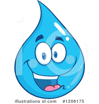 Royalty-Free (RF) Water Drop Clipart Illustration by Hit Toon - Stock Sample