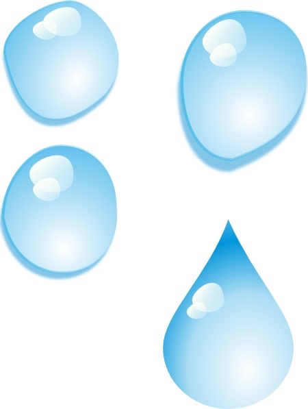 Set Of Water Drops clip art