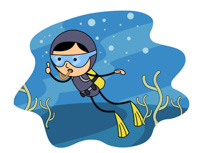 Water Sports Scuba Diver Thum - Scuba Diving Clipart