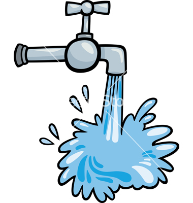 Water tap clip art cartoon . - Clipart Of Water