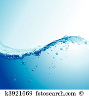 Water Wave With Bubbles