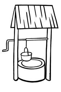 Water Well Colouring Pages Pa - Well Clip Art