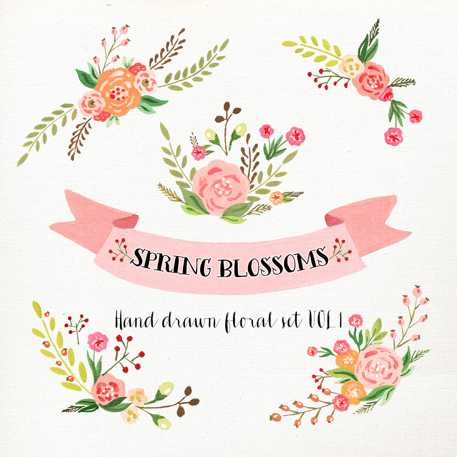 Download 14 Free Floral Clip Art Preview Watercolor Flower Hdclipartall