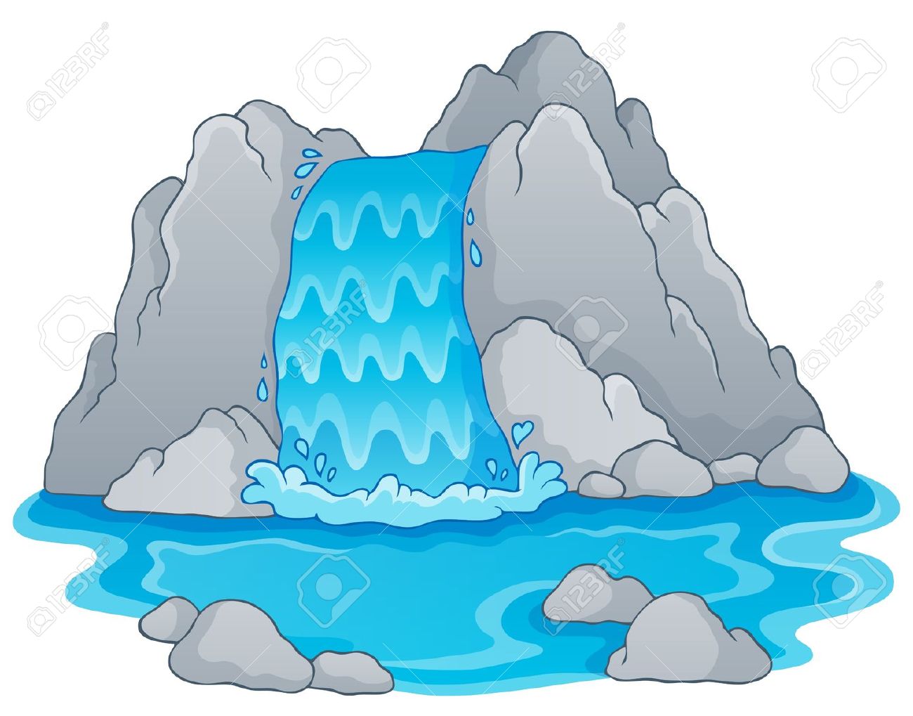 waterfall: Image with . - Waterfall Clipart