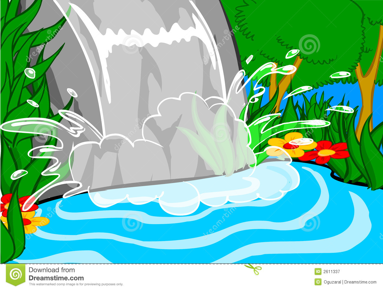 Clipart Of Waterfalls