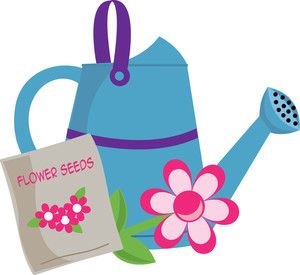 watering can clip art | Gardening Clipart Image: Clip Art Illustration Of a Watering Can