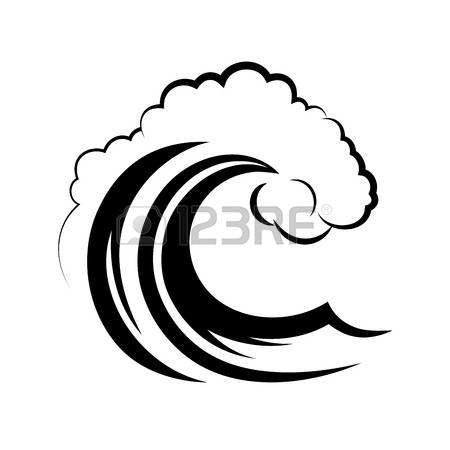 ocean wave on a white background Illustration