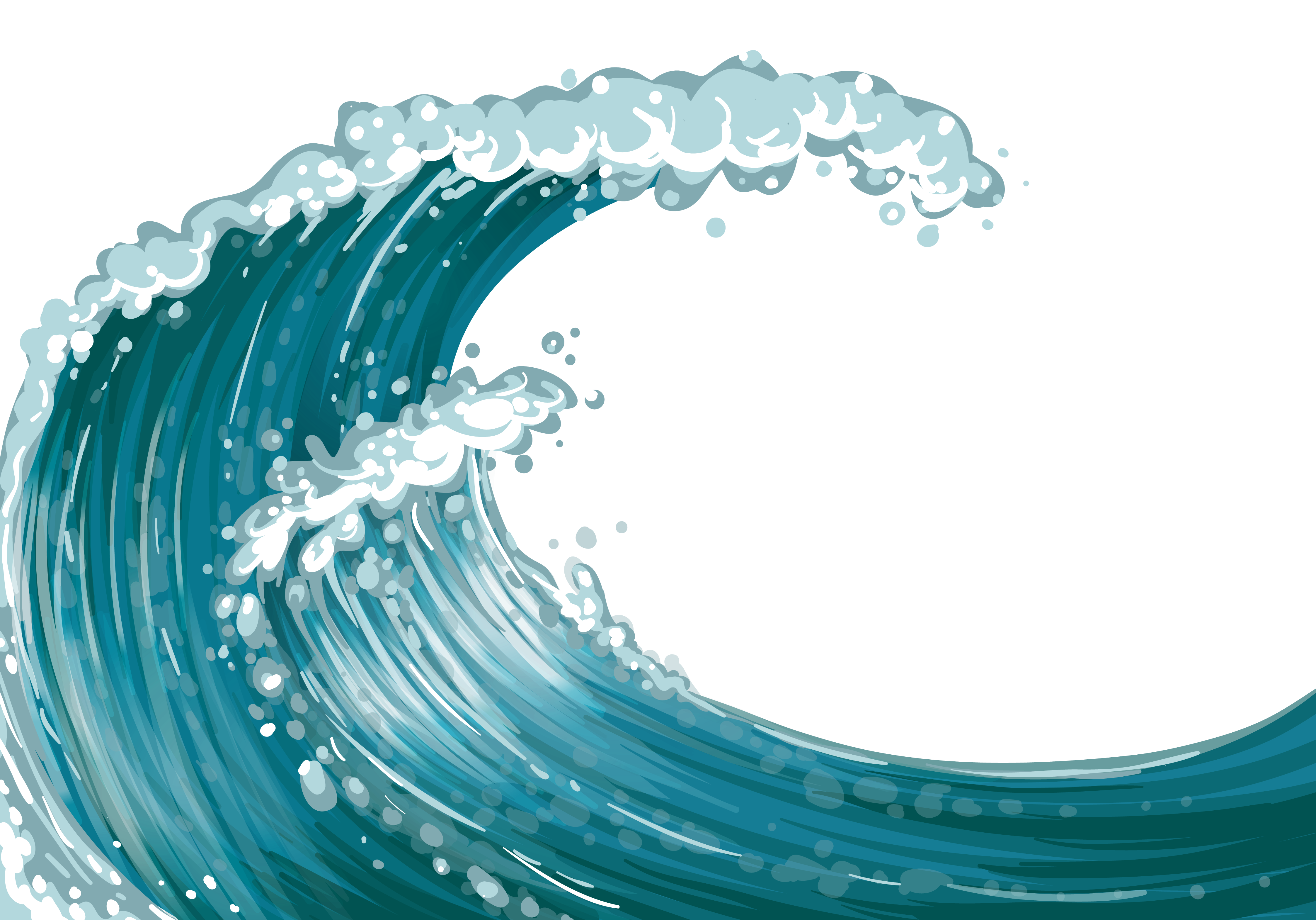 Aqua waves background; Half P