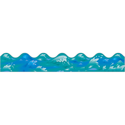Waves water wave border . - Water Waves Clipart