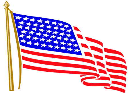 CLIPART USA WAVING FLAG