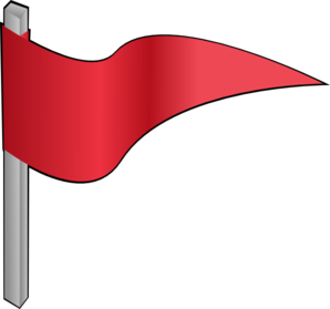 Waving gray flag clip art hig - Red Flag Clip Art