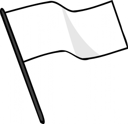 Waving White Flag clip art - Waving Flag Clipart