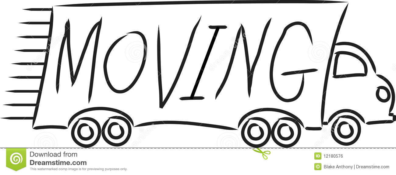 We Re Moving Clipart . - Moving Van Clipart