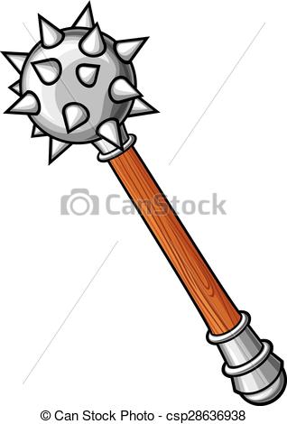 medieval mace mace - ancient weapon - csp28636938