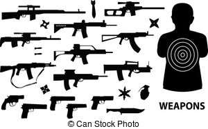 . ClipartLook.com weapons - vector set of various weapons