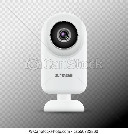 Realistic Computer Web Camera Isolated. Video Camera Technology Digital  Illustration. Webcam Device