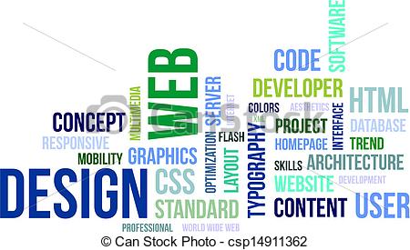 word cloud - web design - csp14911362