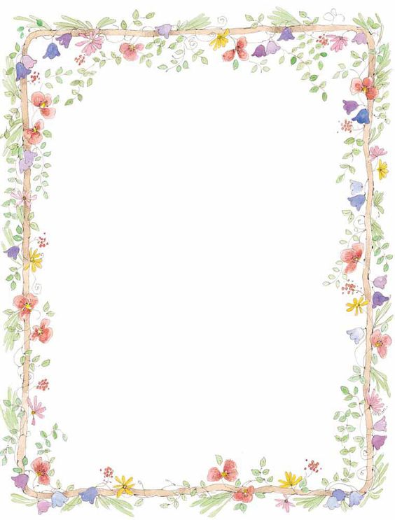 Wedding Borders Clip Art | Ve - Floral Border Clipart