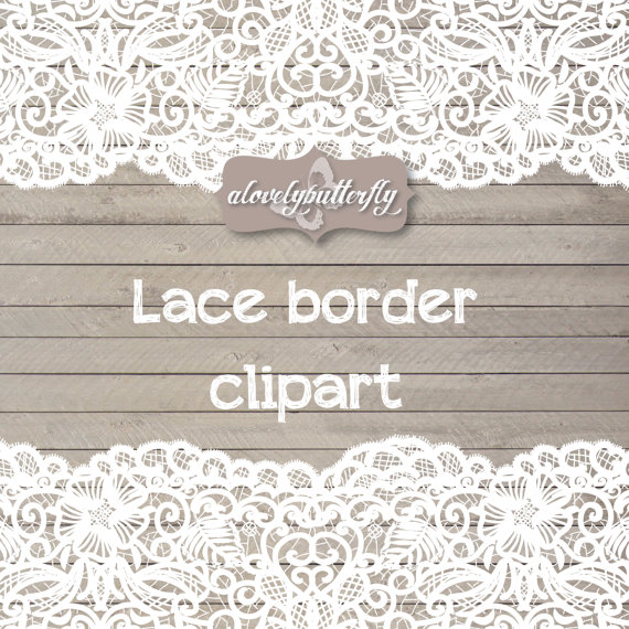 Wedding clipart lace border, rustic clipart, shabby chic wedding, lace clipart, lace