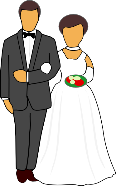 Wedding Couple Clip Art - Marriage Clipart