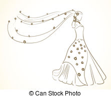 wedding dress with flowers in veil