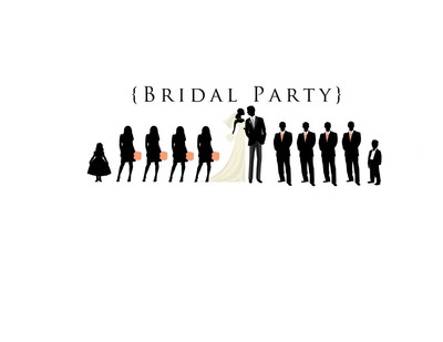 Wedding Party Silhouette Clip - Wedding Party Silhouette Clip Art
