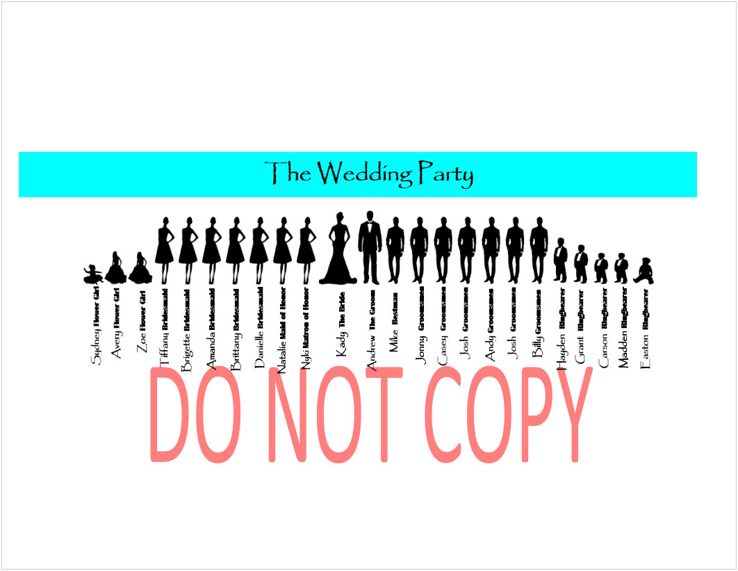 Wedding Party Silhouette Clip - Wedding Party Silhouette Clip Art