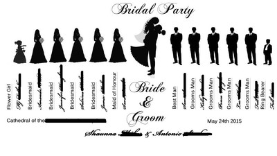 Wedding Party Silhouette Idea - Wedding Party Clipart