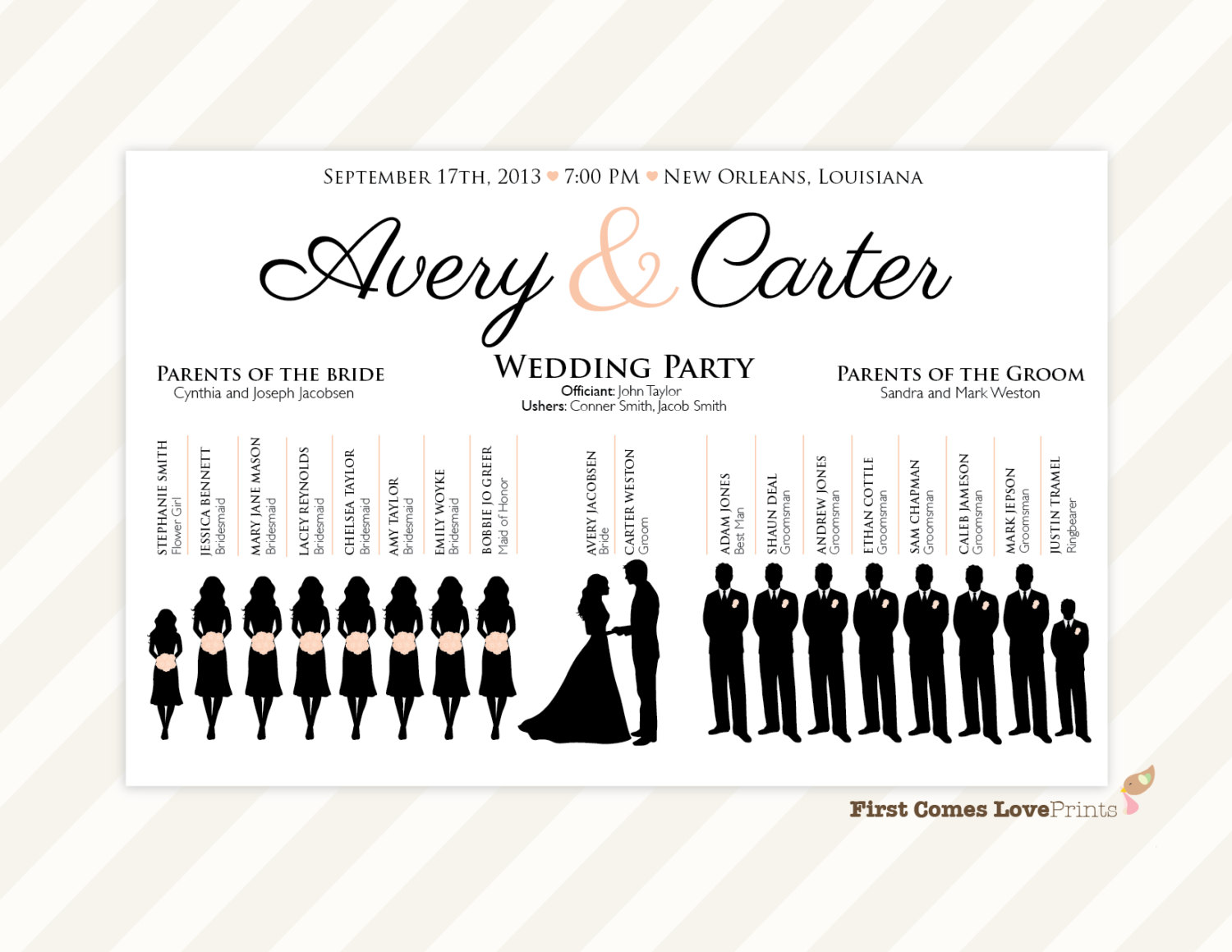 Wedding Party Silhouette Temp - Wedding Party Silhouette Clip Art