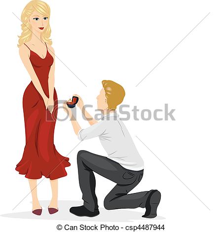 Wedding Proposal - A Man . - Proposal Clipart