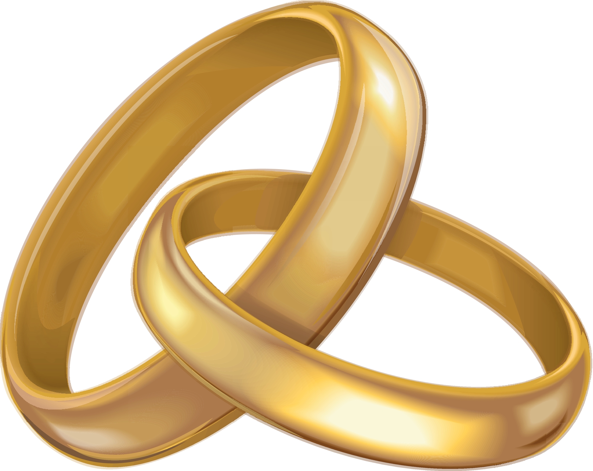 linked wedding rings clipart