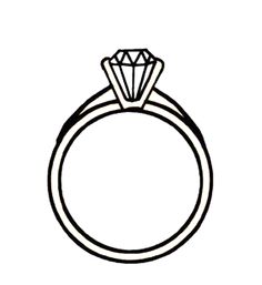 engagement ring clipart black