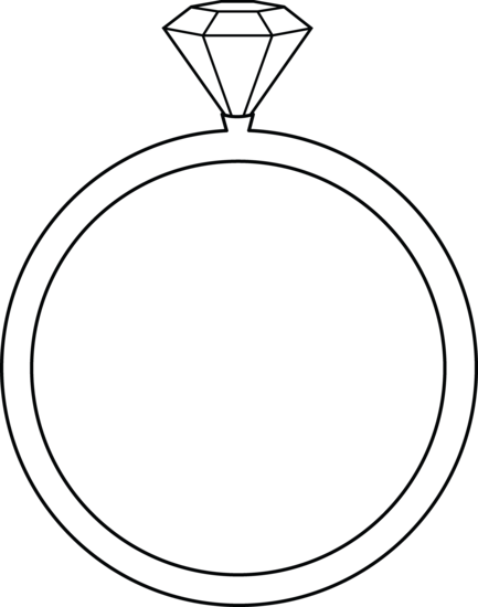 ring clipart black and white