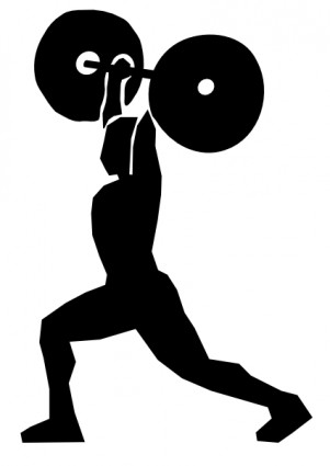 Weight Lifting clip art Free vector in Open office drawing svg