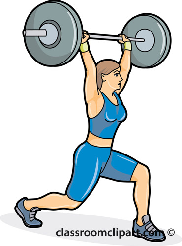 Weight lifting girl clipart - ClipartFest