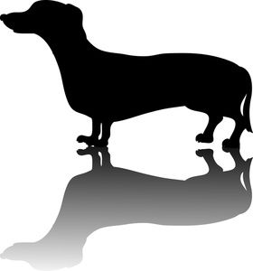 Weiner Dog Clipart Image: . - Shadow Clip Art