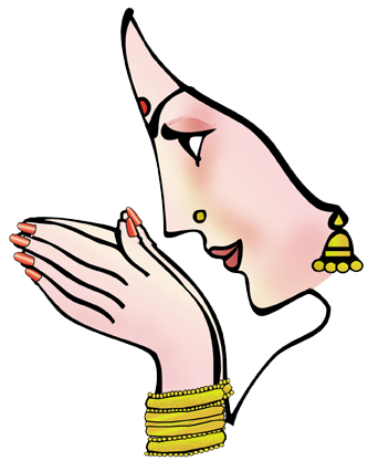 Hindu clipart indian welcome hand #5