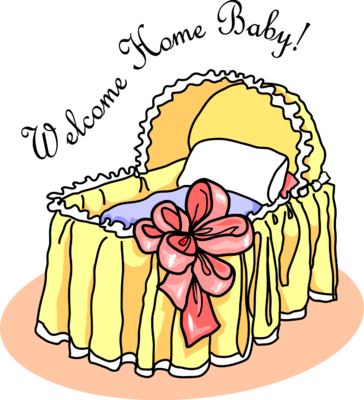 Welcome Home bassinet Clip Ar - Welcome Home Clip Art
