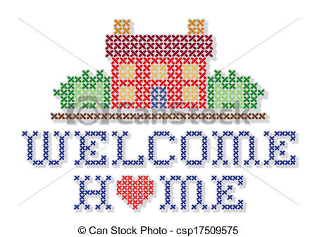Welcome Home Embroidery Csp17509575