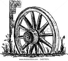 Western Wagon Wheel Clip Art - Wagon Wheel Clipart