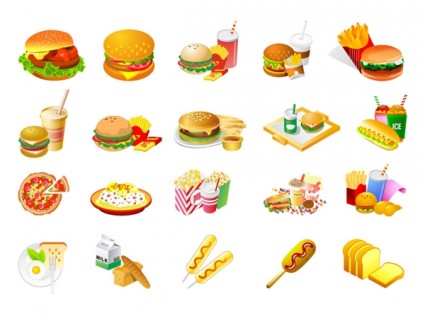 Westernstyle Fast Food Clip Art Free Vector In Adobe Illustrator Ai