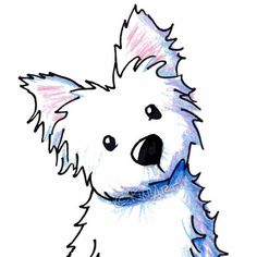 These Westie illustrations ar